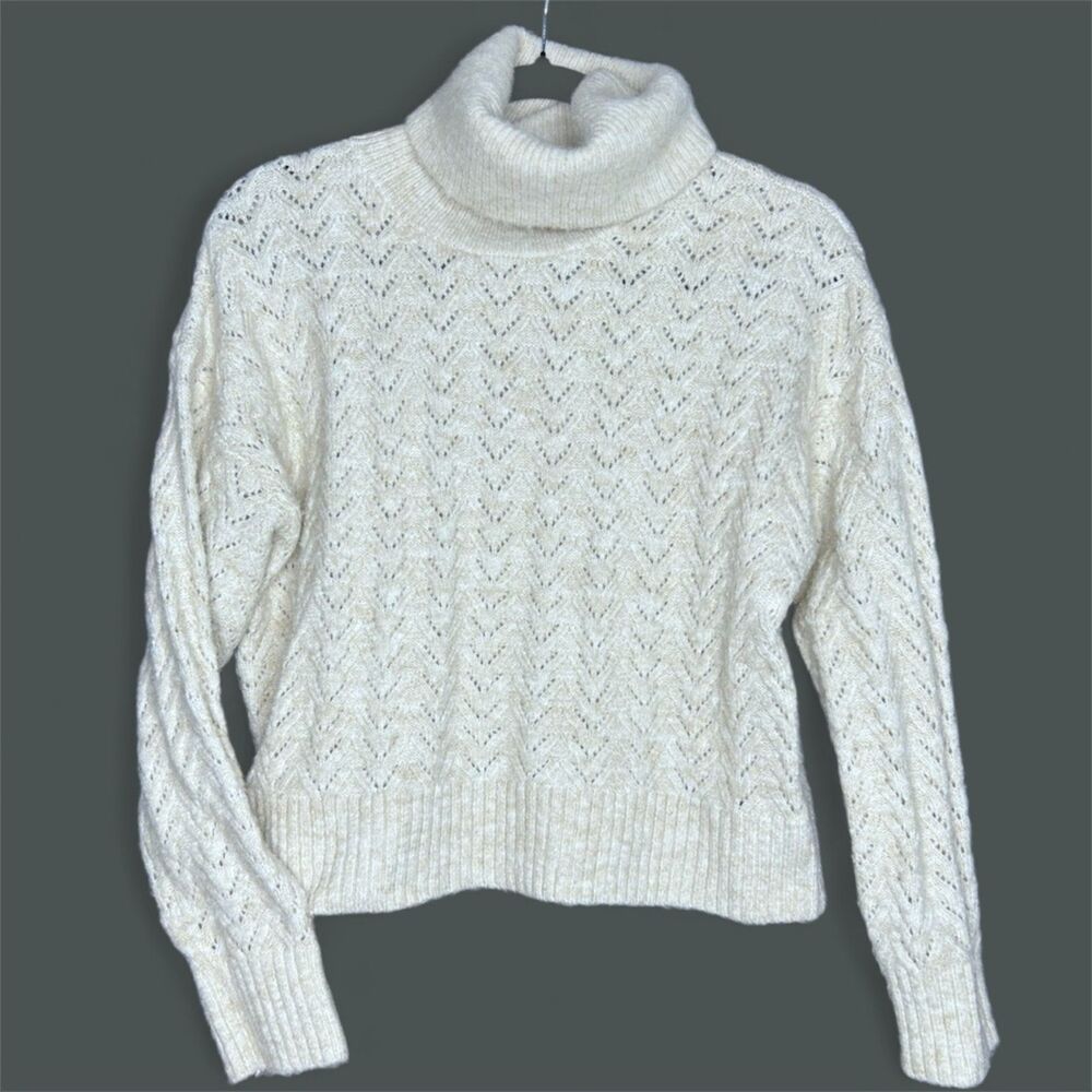 Old Navy Granola Girl Cream Turtleneck Sweater‎